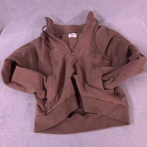 Zyia Soft Cocoa 1/4 Zip Mave Jacket